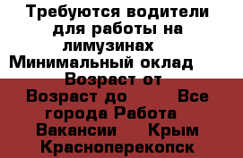 Требуются водители для работы на лимузинах. › Минимальный оклад ­ 40 000 › Возраст от ­ 28 › Возраст до ­ 50 - Все города Работа » Вакансии   . Крым,Красноперекопск